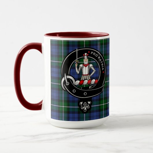 Bannerman Clan Abzeichen & Tartan Tasse (Links)