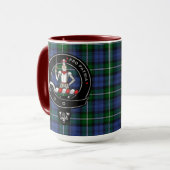 Bannerman Clan Abzeichen & Tartan Tasse (Vorderseite Links)