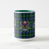 Bannerman Clan Abzeichen & Tartan Tasse (Zentrum)
