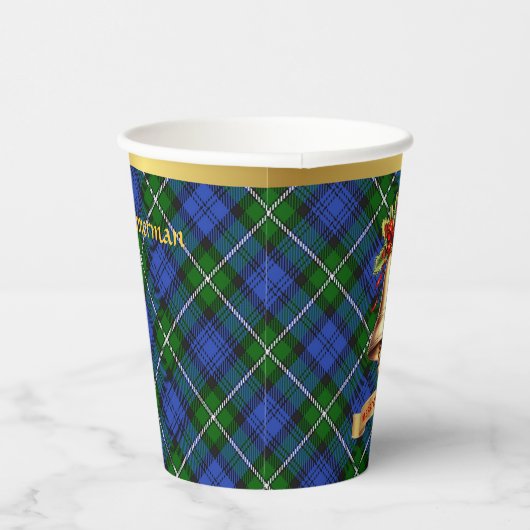 Bannerman Personalisiert Tartan Christmas Pappbecher (Rechts)