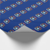 Bannermuster von Michigan Geschenkpapier (Ecke)