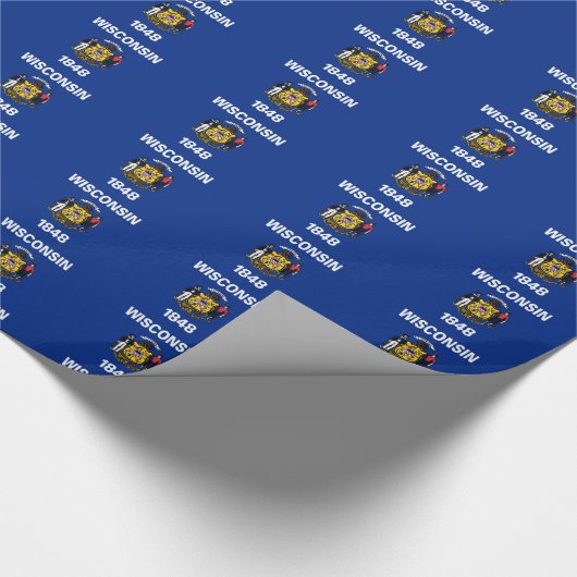 Bannermuster von Wisconsin Geschenkpapier (Ecke)