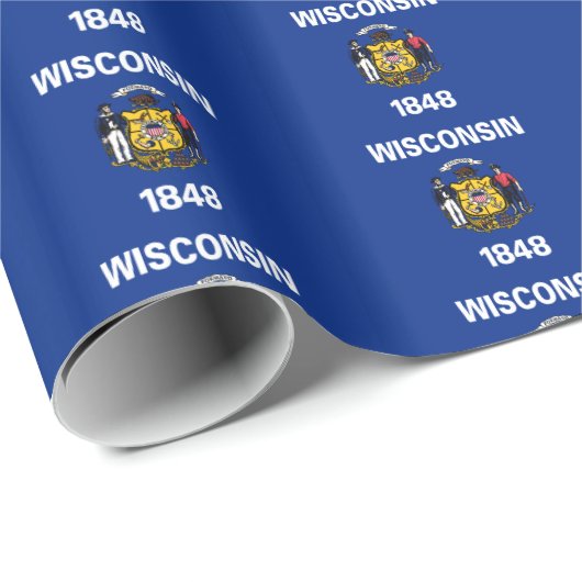 Bannermuster von Wisconsin Geschenkpapier (Rolleneckpunkt)