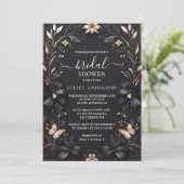 Banners Bows Satin Ribbon Cutting Brautparty Einladung (Stehend Vorderseite)