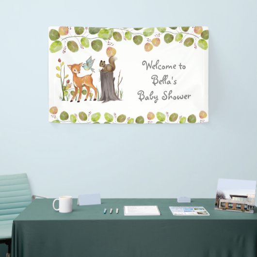 Banners Woodland Animals Baby Dusche Banner (Messeveranstaltung)