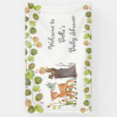 Banners Woodland Animals Baby Dusche Banner (Vertikal)