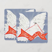 Bannertaube- Custom 4,25" x 5,5" Einladungen (Vorne/Hinten)