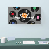 Bannerzeichen "cool Rock and Roll Birthday" Banner (Messe)