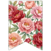 Bannière fanion florale pivoine – Décoration douce Wimpelkette (Dritte Fahne)