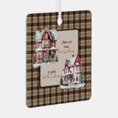 Bannockbane Original Scottish Tartan Christmas Ornament Aus Metall (Vorderseite Rechts)