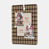 Bannockbane Original Scottish Tartan Christmas Ornament Aus Metall (Vorderseite links)