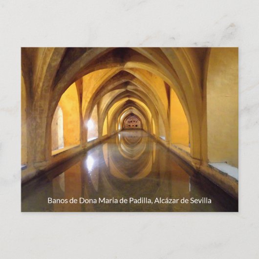 Banos de Dona Maria de Padilla, Schloss Sevilla Postkarte (Vorderseite)