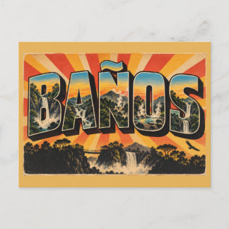 Baños Ecuador Wasserfälle Wolkenwald Abenteuer Postkarte