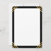 BANQUET Modernes, elegantes Ereignis Schwarz-weiß Einladung (Rückseite)