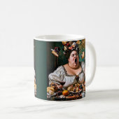 "Banquet of Chaos" Surreal farbenfrohe Kunstwerke Kaffeetasse (VorderseiteRechts)