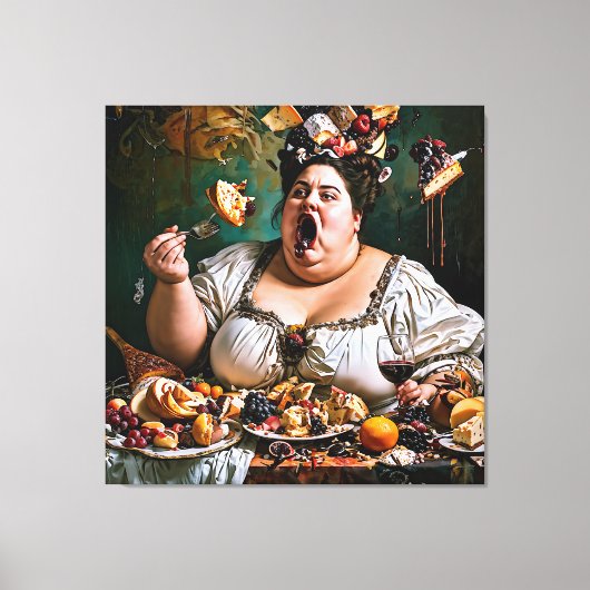 "Banquet of Chaos" Surreal farbenfrohe Kunstwerke Leinwanddruck (Vorderseite)