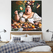 "Banquet of Chaos" Surreal farbenfrohe Kunstwerke Leinwanddruck (Insitu (Schlafzimmer))