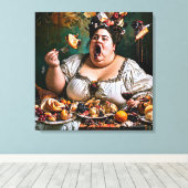 "Banquet of Chaos" Surreal farbenfrohe Kunstwerke Leinwanddruck (Insitu (Holzboden))