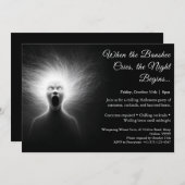 Banshee Cry Halloween Party Einladung (Vorne/Hinten)