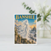 Banshee, Gothic Fantasy Monster Postkarte (Stehend Vorderseite)
