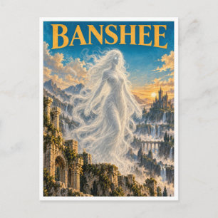 Banshee, Gothic Fantasy Monster Postkarte