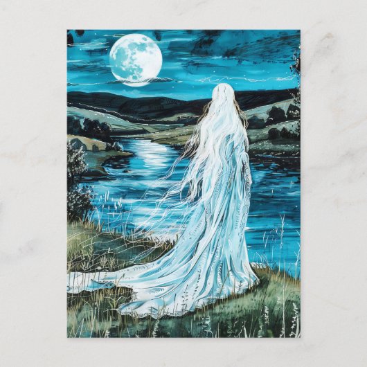 Banshee keltischer klagender Todesgeist Postkarte (Vorderseite)
