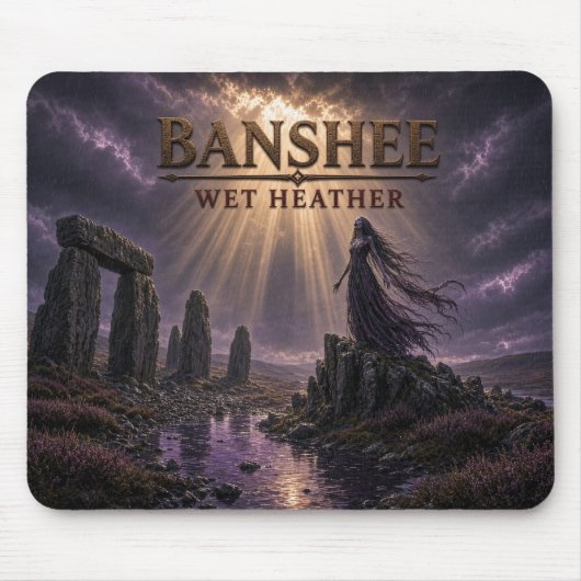 Banshee Nasse Heide Dark Realism Mousepad (Vorne)