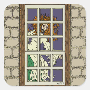 Banshee Quadratischer Aufkleber