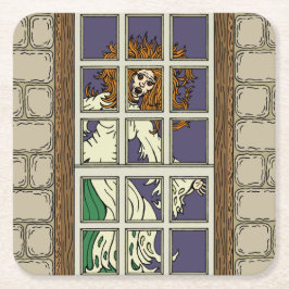 Banshee Rechteckiger Pappuntersetzer