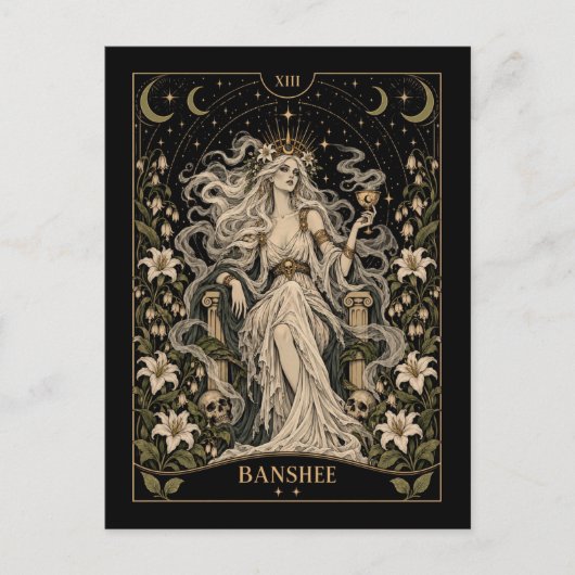 Banshee, Sternen-Tarot-Kunst Postkarte (Vorderseite)