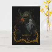 Banshee und Pumpkin Head Karte (Gelbe Blume)