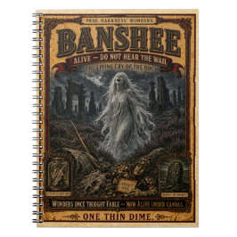 Banshee, Vintage Zirkusmonster Notizblock