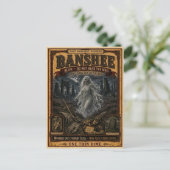Banshee, Vintage Zirkusmonster Postkarte (Stehend Vorderseite)