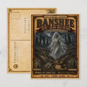 Banshee, Vintage Zirkusmonster Postkarte (Vorne/Hinten)
