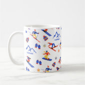 Bansko Bulgaria Balkan Ski Snowboard Muster Kaffeetasse (Links)
