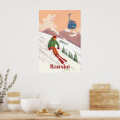 Bansko Bulgarien Skigebiet Reiseplakat Poster (Küche)