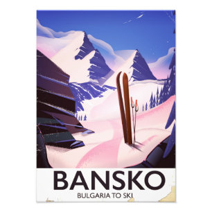 Bansko Bulgarien zum Skifahren Fotodruck