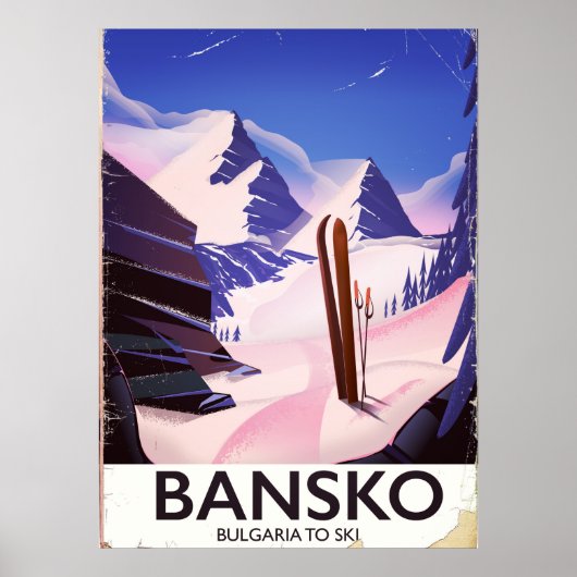 Bansko Bulgarien zum Skifahren Poster (Vorne)