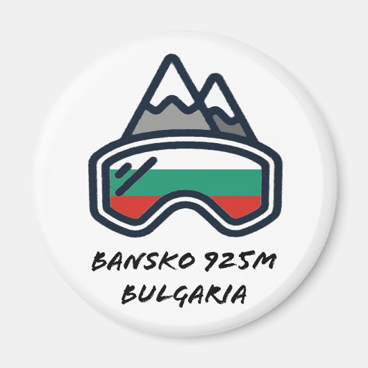 Bansko Ski Snowboard Resort Magnet (Vorne)