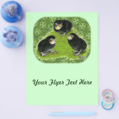 Bantam Chicks im Garten Flyer (Einzeln)