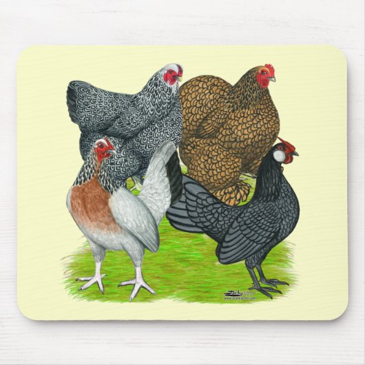 Bantam Hen Quarttet Mousepad (Vorne)