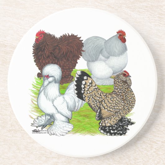 Bantams Feather Leged Untersetzer (Vorne)
