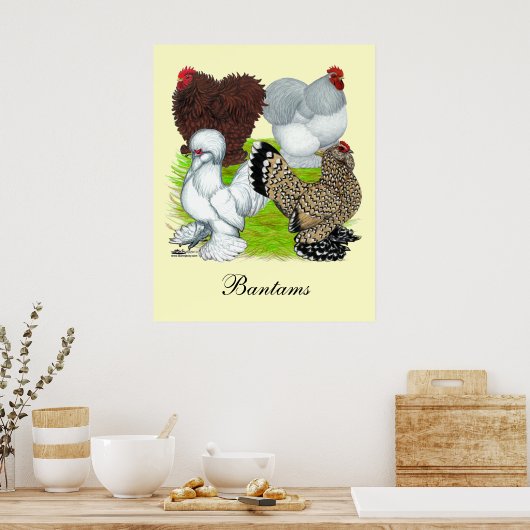 Bantams Feather Legged Poster (Küche)