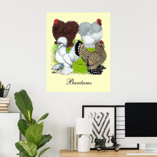 Bantams Feather Legged Poster (Heimbüro)