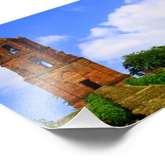 Bantay Bell Tower Fotodruck (Ecke)
