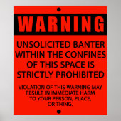 BANTER WARNING_RED POSTER (Vorne)