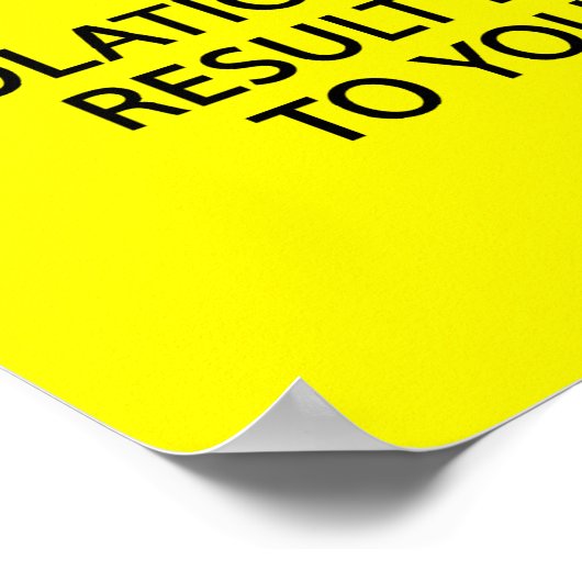 BANTER WARNING_YELLOW POSTER (Ecke)