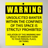 BANTER WARNING_YELLOW POSTER (Vorne)