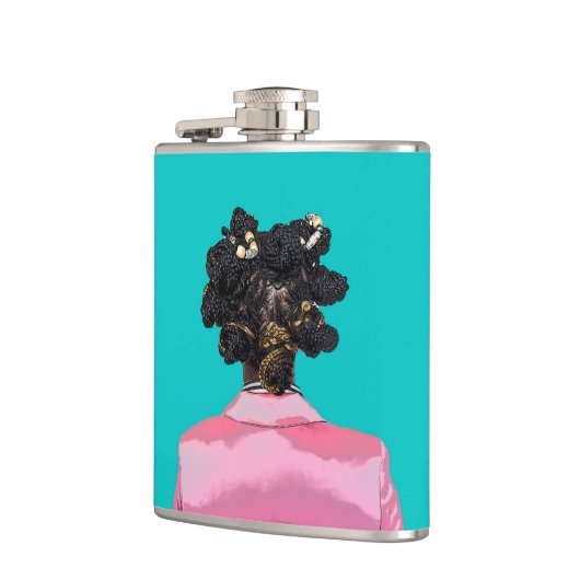 Bantu Aquamarin. Flachmann (Links)