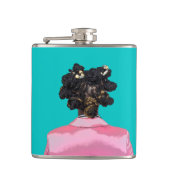 Bantu Aquamarin. Flachmann (Vorderseite)